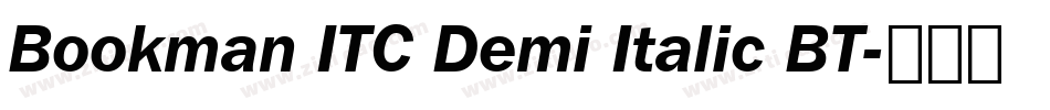 Bookman ITC Demi Italic BT字体转换